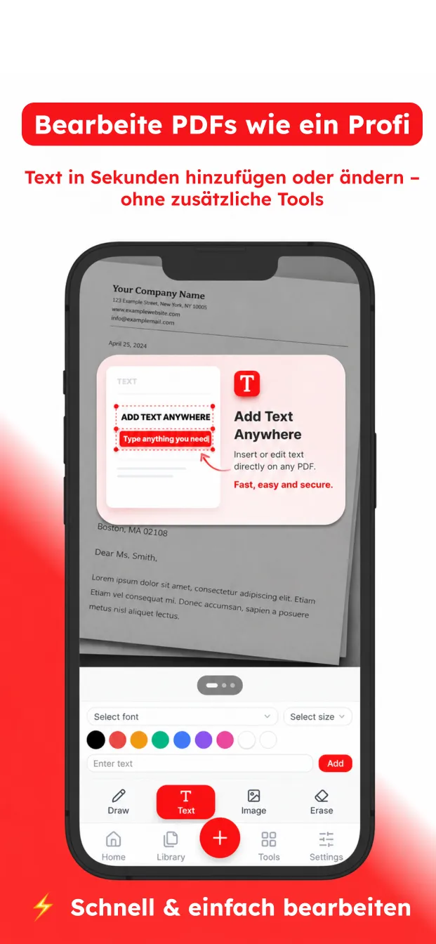 PDFs bearbeiten: Text auf jeder Seite hinzufügen oder ändern