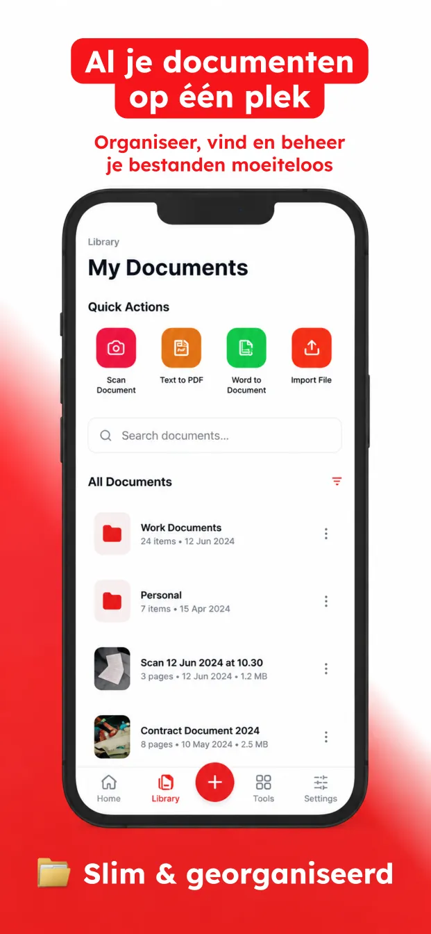 Bibliotheek: mappen, zoeken en al je documenten op één plek