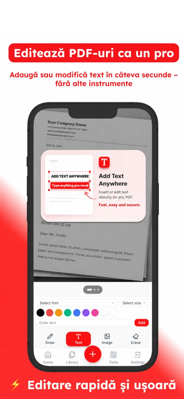Editați PDF-uri: adăugați sau modificați text pe orice pagină